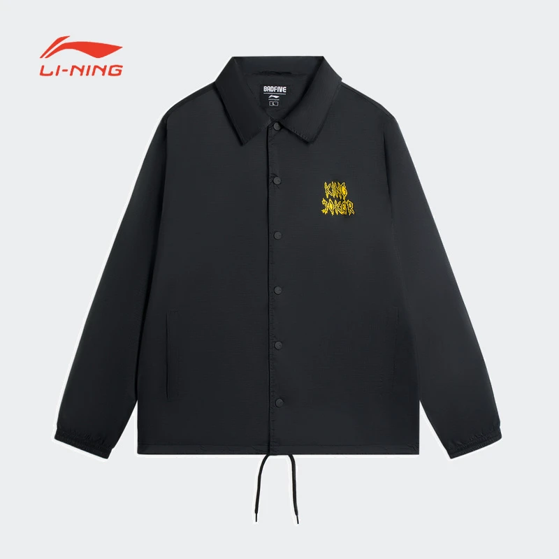 李宁男子春秋季反伍BADFIVE系列休闲外套时尚翻领防风夹克AFDSA17