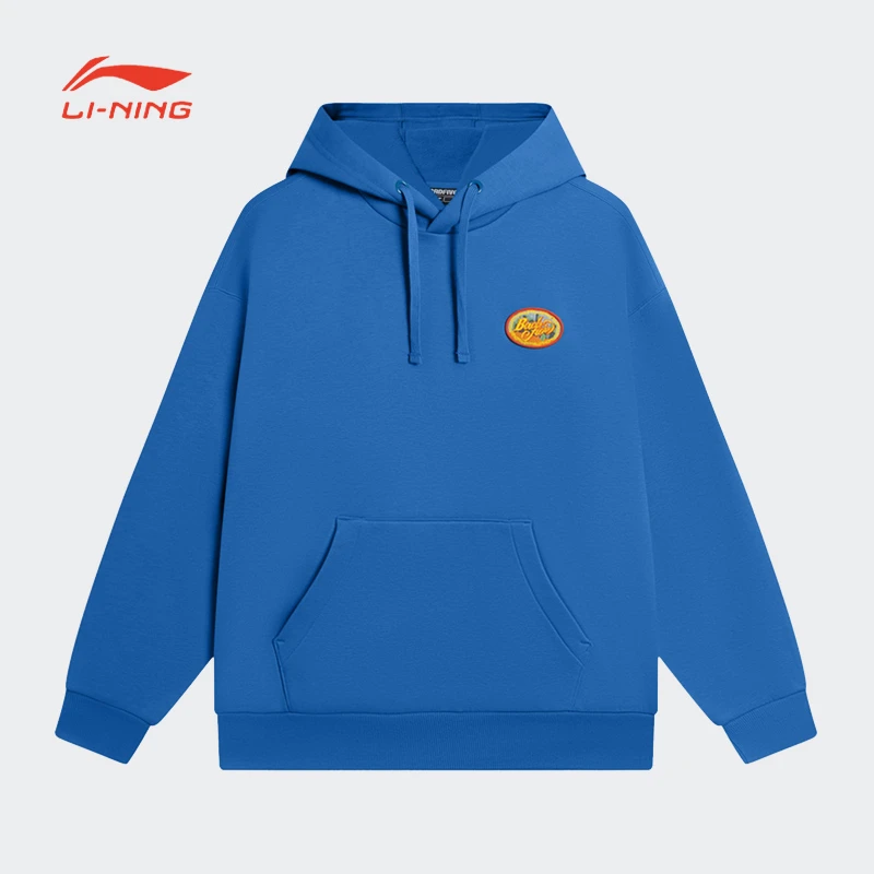 李宁男子加绒卫衣反伍篮球系列宽松连帽套头连帽运动上衣AWDSE83