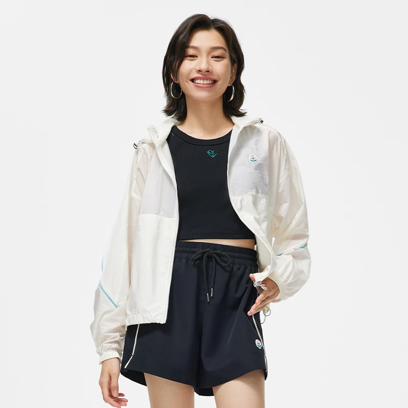 LI-NING/李宁运动生活时尚潮流休闲百搭女子宽松运动风衣AFDT434