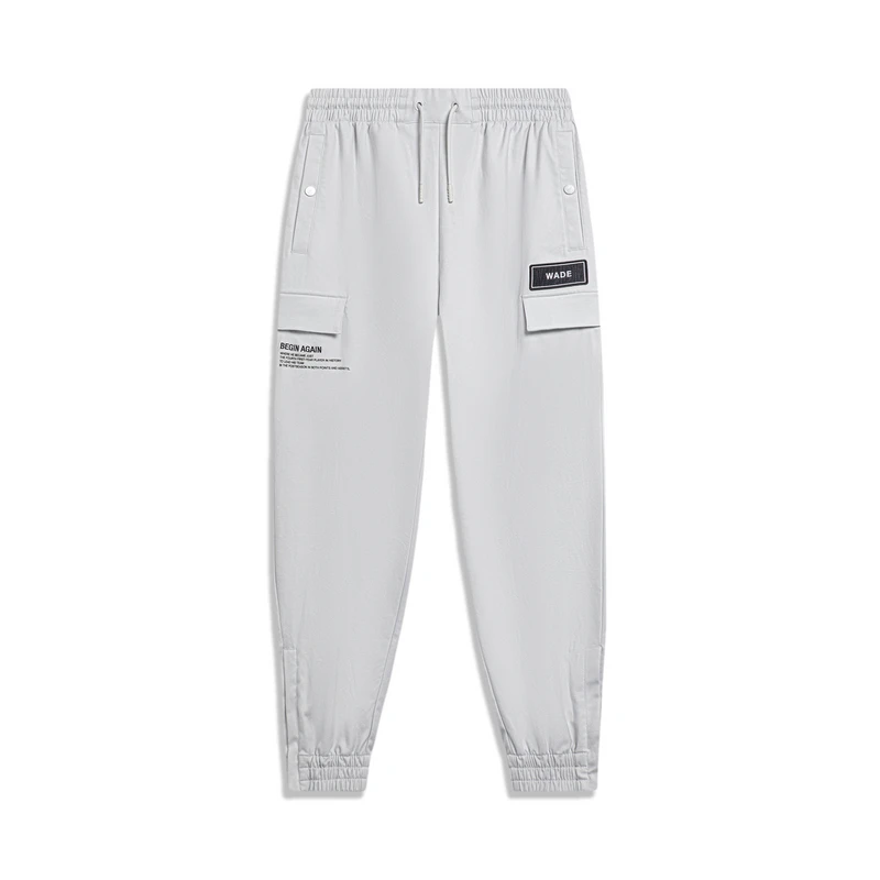 李宁男子韦德系列时尚潮流舒适宽松运动休闲长裤AKXT215-B品