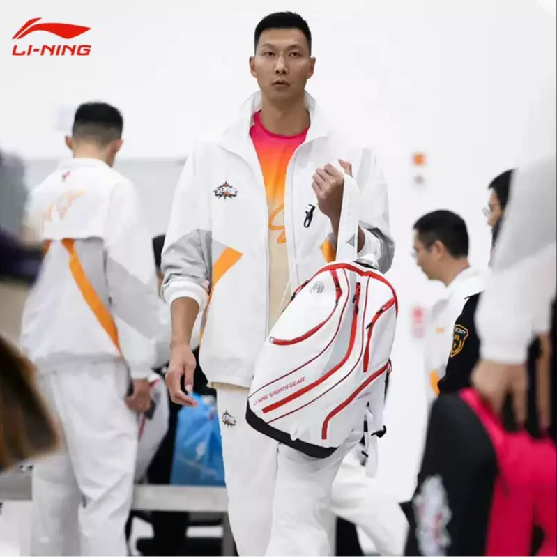 李宁cba篮球赞助双肩包书包男大容量训练户外登山运动背包ABST215