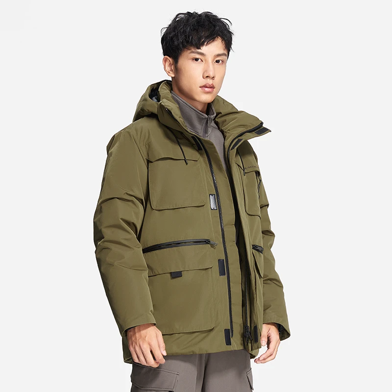 LI-NING/李宁男子训练系列宽松舒适防风保暖中羽绒服AYMS311-