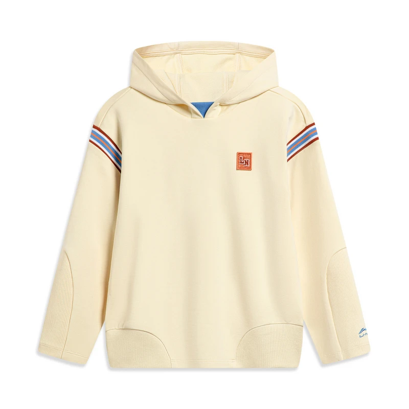 李宁秋女大童卫衣运动潮流系列宽松休闲套头连帽上衣YWDT172-B品