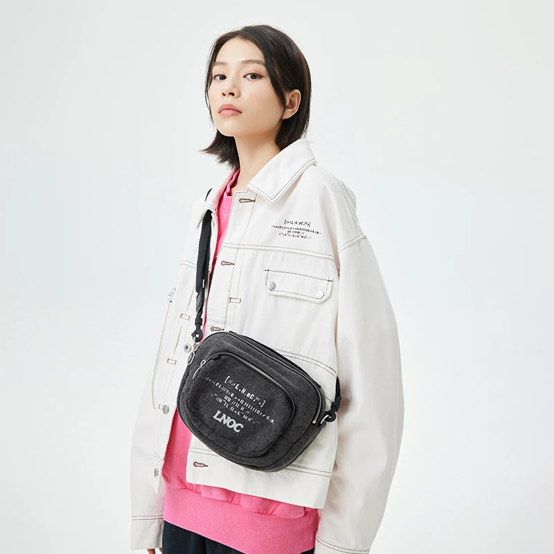 中国李宁时尚潮流休闲百搭男女同款单肩包胸包斜挎包ABDT063-1