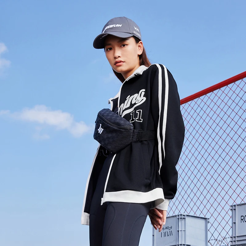 李宁编织衫男女春秋运动生活系列时尚运动休闲宽松针织衫AMBS185