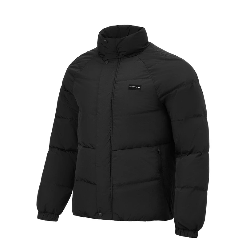 李宁羽绒服男款冬季款保暖休闲百搭运动短羽绒外套AYMT059-B品