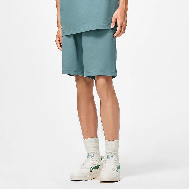 李宁运动生活时尚潮流休闲男夏季舒适透气短裤短卫裤AKST079-B品