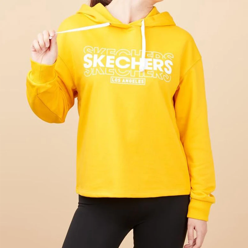 SKECHERS斯凯奇秋季女款休闲透气连帽卫衣舒适上衣L420W004