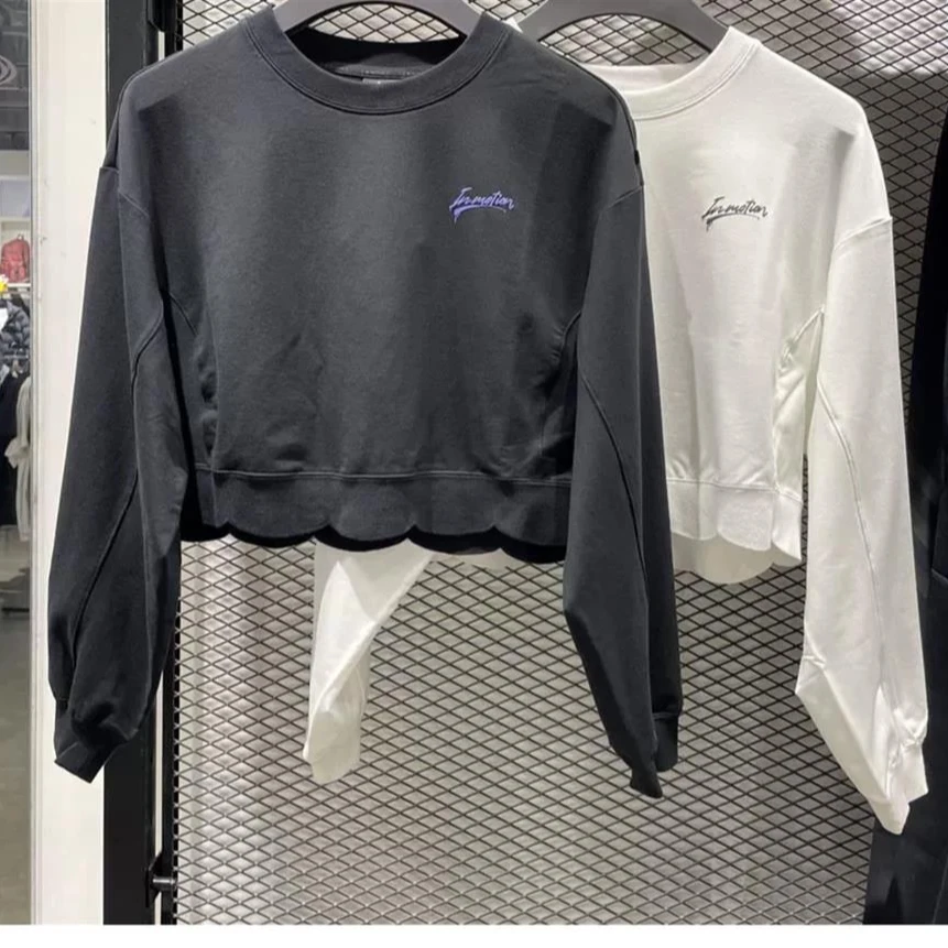 李宁卫衣女秋季新款健身系列百搭休闲宽松运动套头衫AWDT480-B品