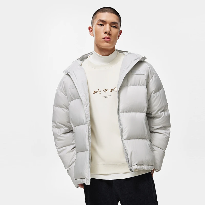 李宁韦德系列男短羽绒服防泼水干爽舒适加厚保暖外套AYMT155-B品