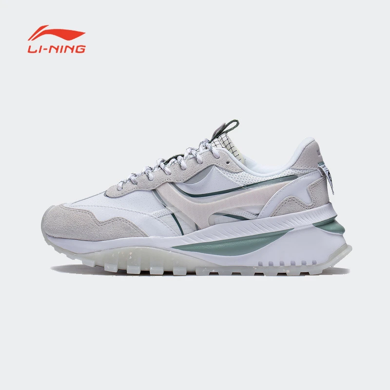 李宁休闲鞋女春秋方圆EVO休闲舒适防滑低帮经典休闲鞋AGCS164-