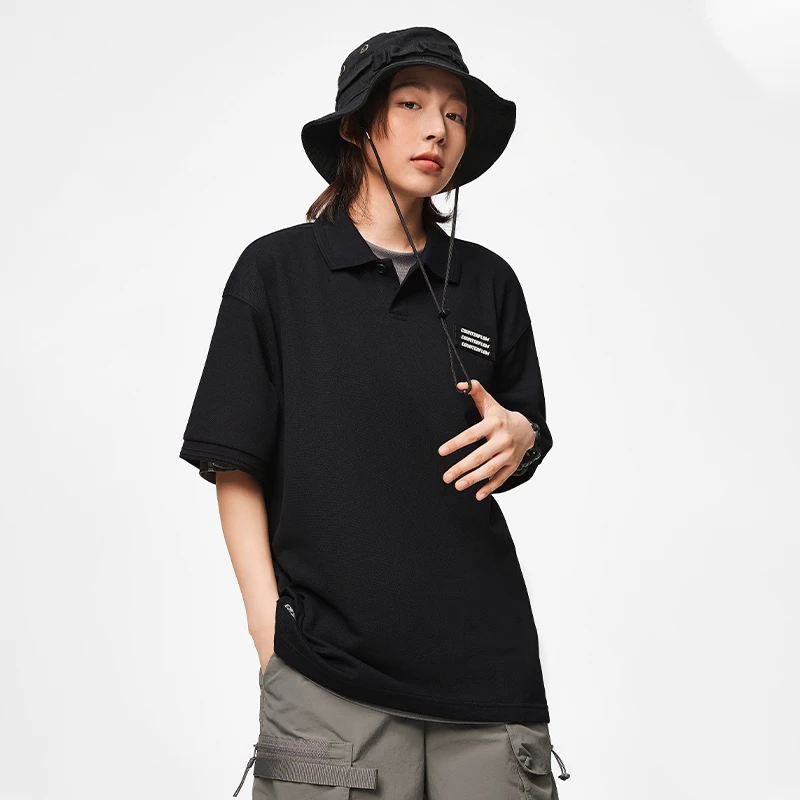 李宁CF溯系列男女同款夏季短袖POLO衫休闲宽松透气运动T恤APLT241