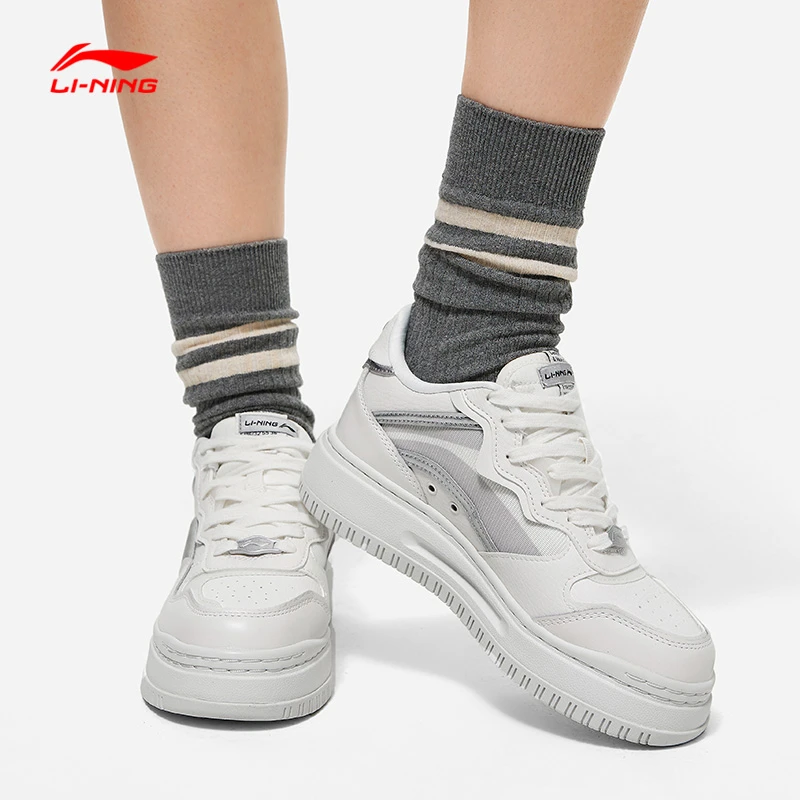 李宁FUTURE C1休闲鞋女秋季运动生活透气经典休闲鞋AGCT120-5