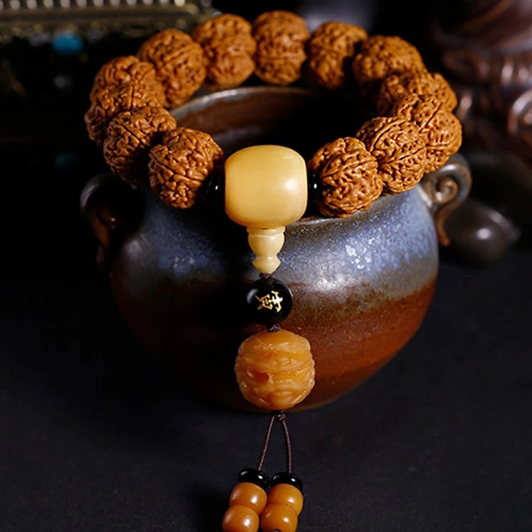 大金刚菩提手串风化菩提貔貅生肖定制款单圈手串手工精品高密经典