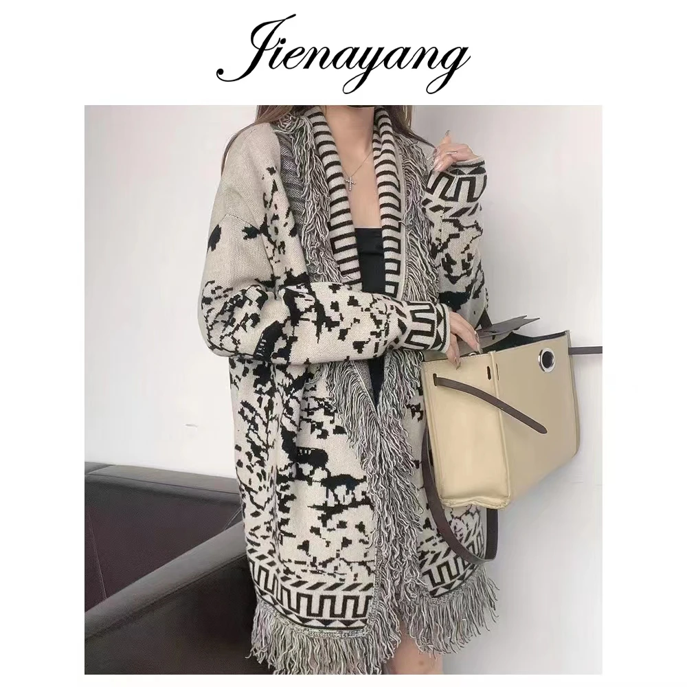 【杰娜洋新款】230032百分百山羊绒手工定制名媛提花开衫气质