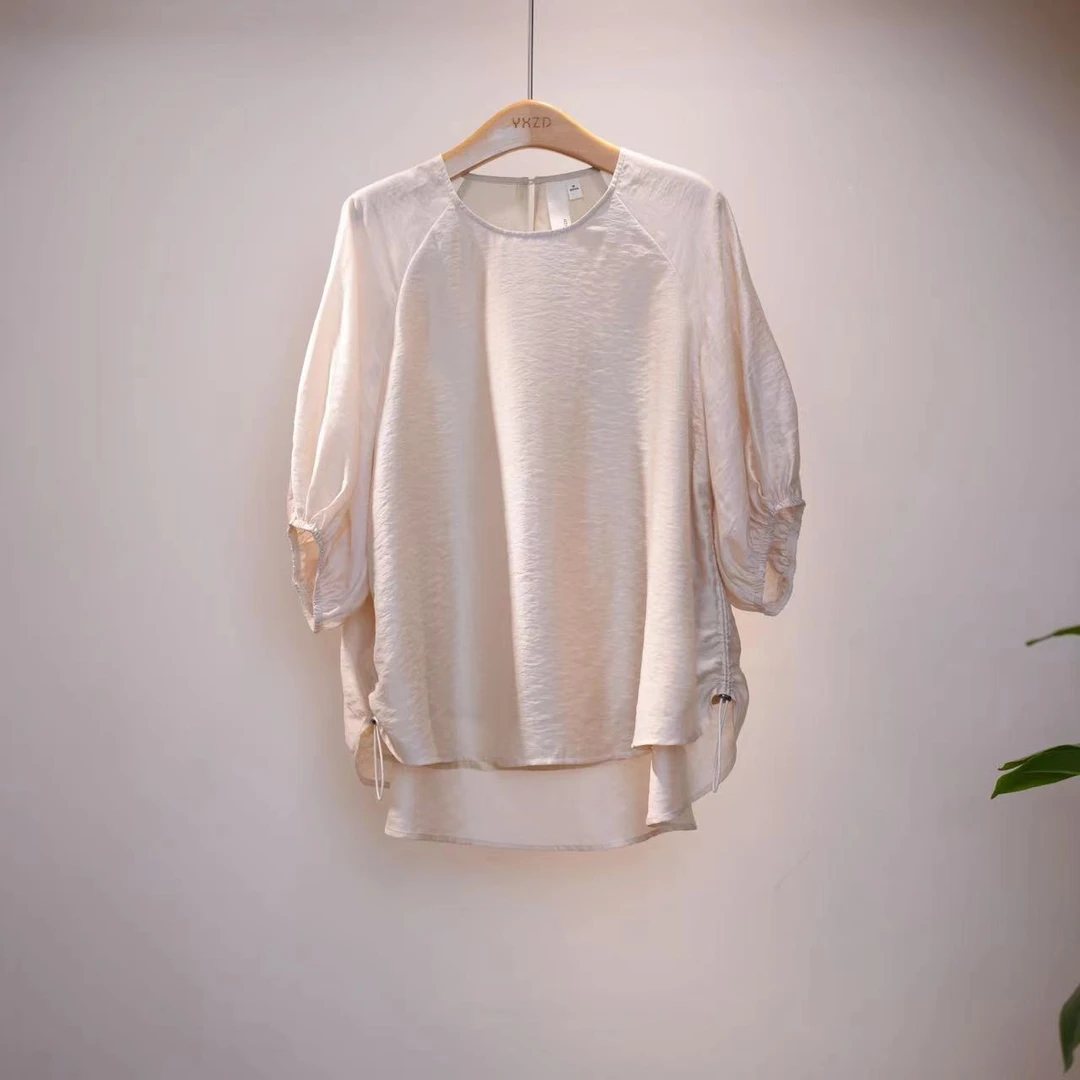 一席之地夏季新款清新氧气感简约宽松休闲气质套装上衣S450473