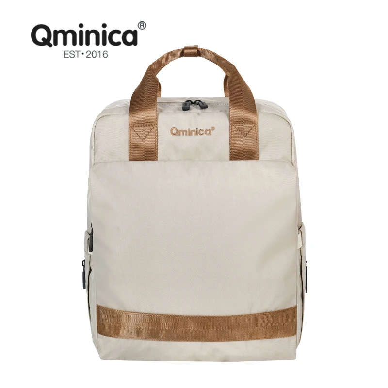 Qminica官方正品干湿分离妈咪包旅行包防泼水潮爸潮妈遛娃双肩包