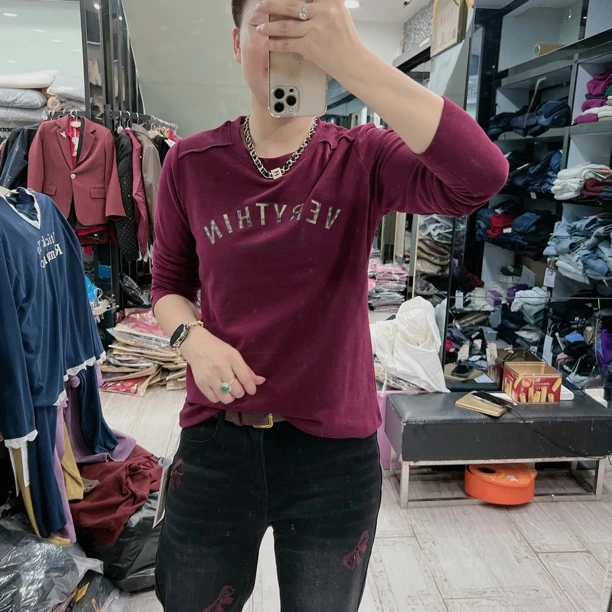 秋冬修身3色双面德绒简单字母上衣6323品