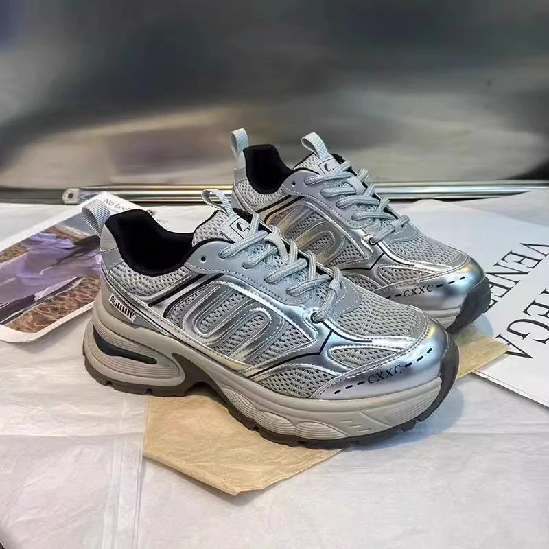 S1195山茶花老爹鞋女2024爆款百搭透气时尚