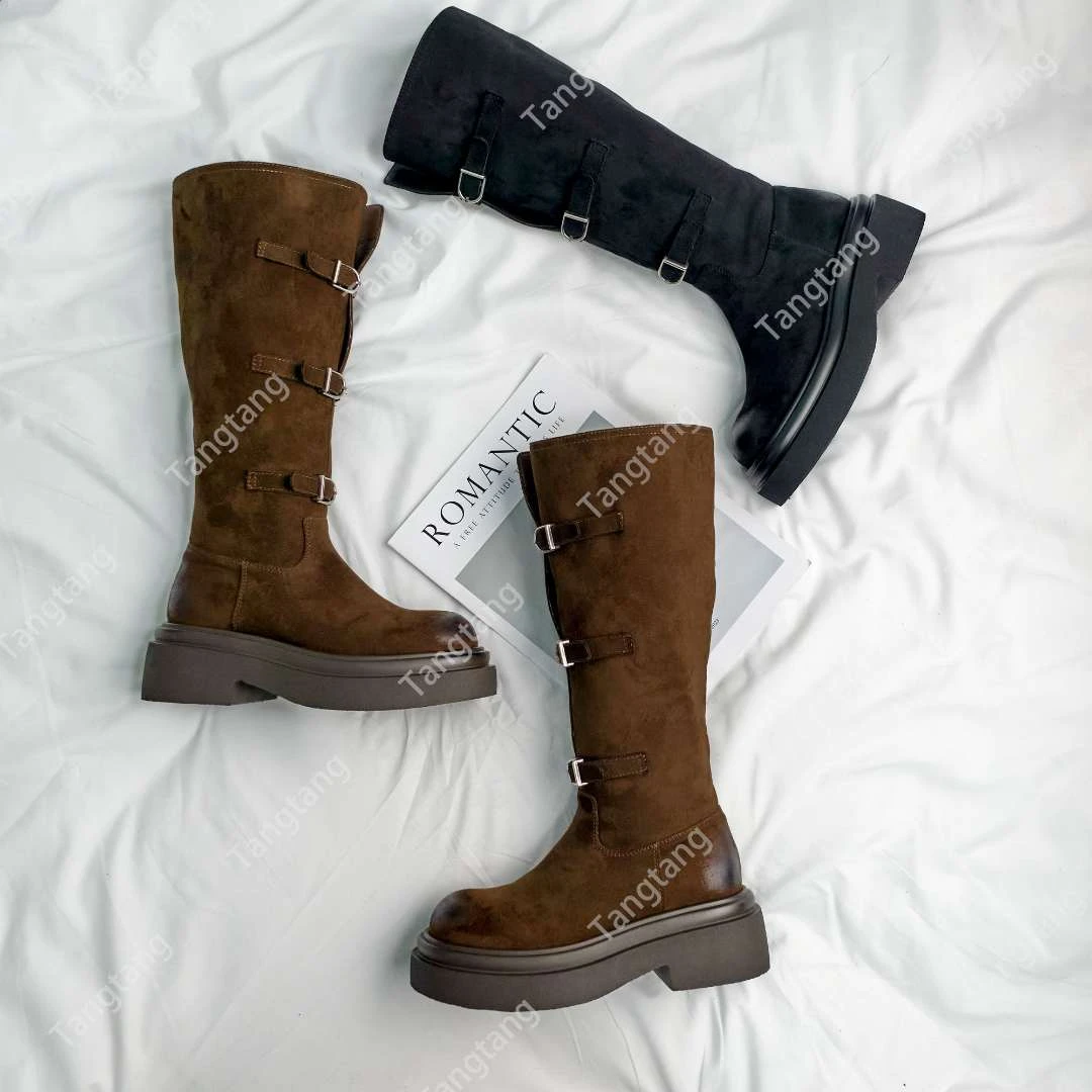 现货今天飞 | 蓝山咖啡 | 6cm新长靴透气时尚百搭厚底英伦经典ins