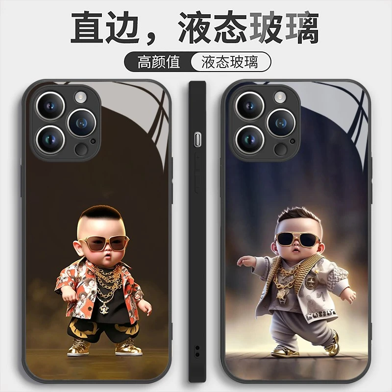 适用苹果16/华为pura70/小米14/oppo/vivo趣味胖孩潮流网红手机壳