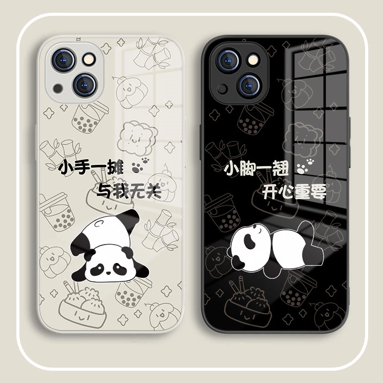 适用苹果17/华为/小米/oppo/vivo搞怪网红创意熊猫个性新款手机壳