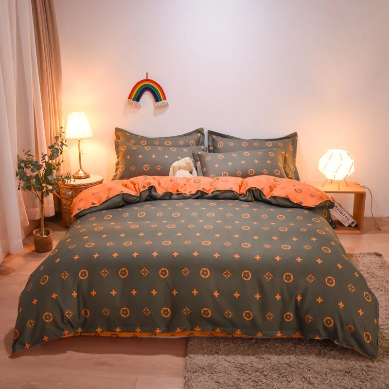 网红加厚磨毛亲肤四件套单被套被罩床上用品四季通用宿舍三件套