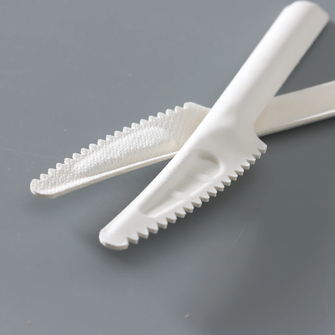 一次性可降解白色纸浆刀叉勺甜品勺蛋糕叉果酱刀外卖餐具调羹汤勺