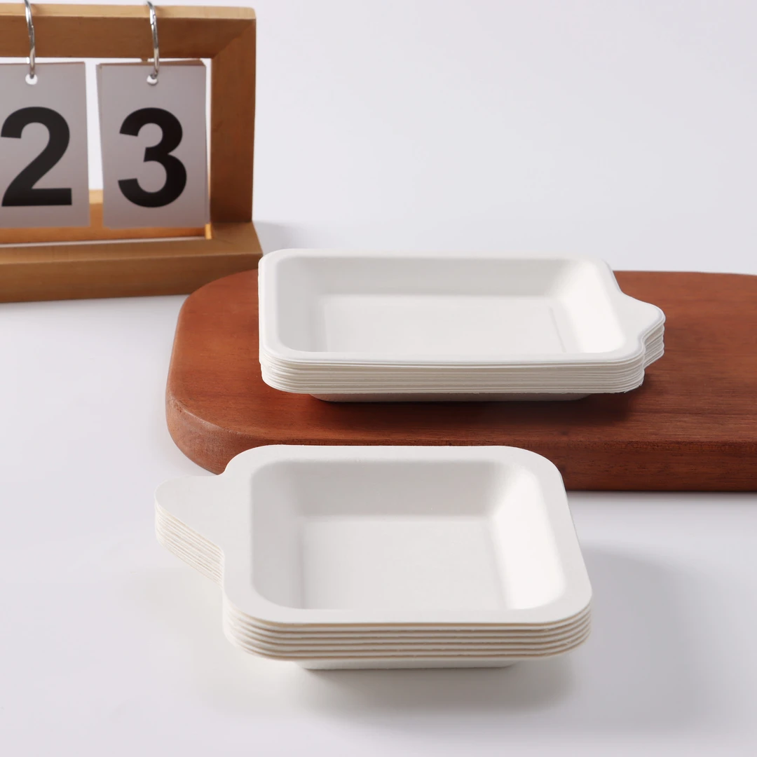 商用盘子纸盘蛋糕盘生日餐盘纸浆盘餐具托盘碟烧烤纸碟正方形