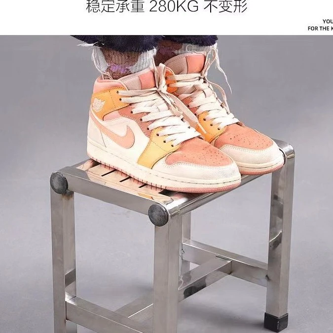 不锈钢凳子椅子方凳梯形家用方凳员工耐用流水线操作凳浴室防水凳