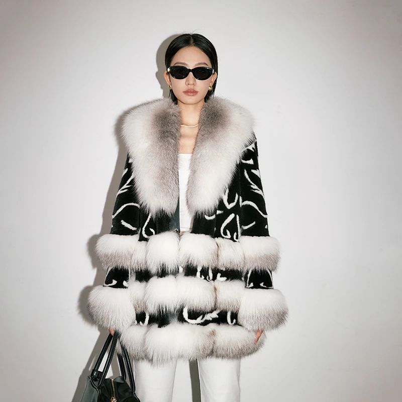 FLAME QUEEN/火焰皇后首尔贵妇 进口水貂皮狐狸毛皮草SD00021