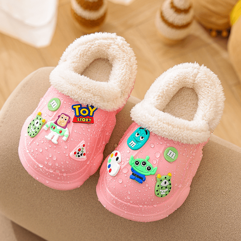 【EVA软轻弹】秋冬季男女童可拆洗保暖卡通巴斯光年亲子儿童棉拖