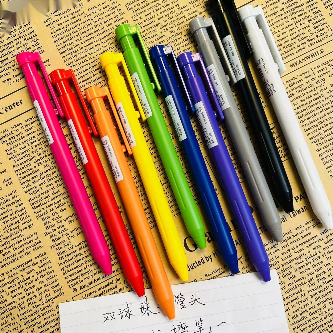 【整盒10支】K8学生中考速干考试刷题黑筆按压0.5针管头800米超长