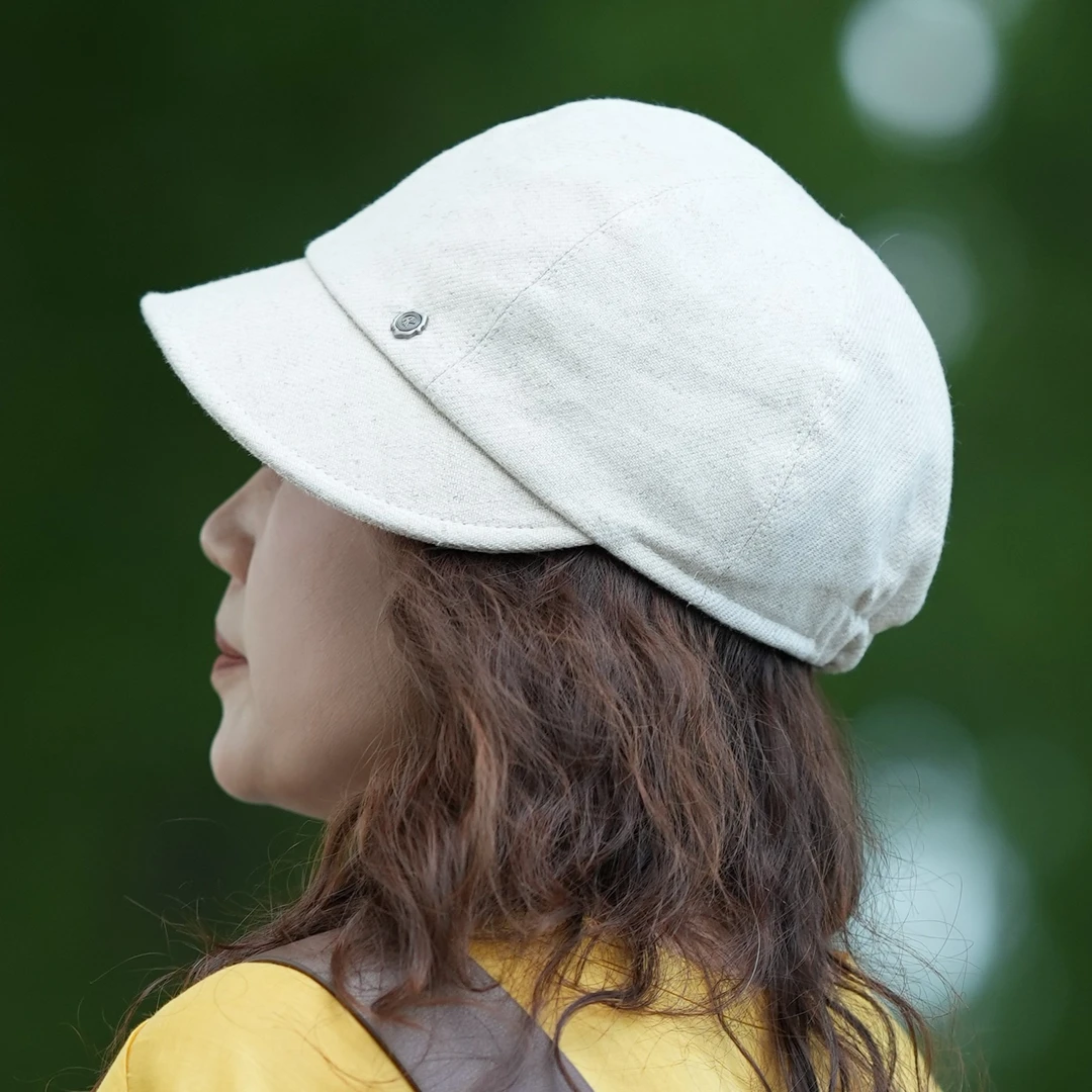 【0232】 小众 短帽檐 棉麻混 纺鸭舌帽棒球帽 时尚百搭韩版帽子