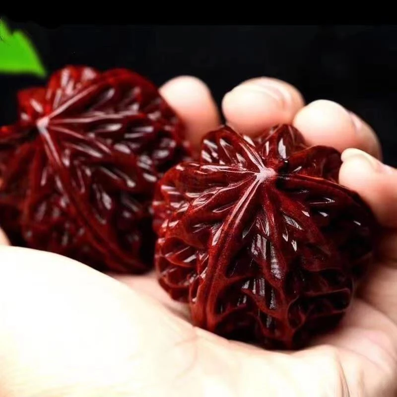 正宗小叶紫檀核桃手把件木雕健身球手球实木保健球送礼文玩按摩球