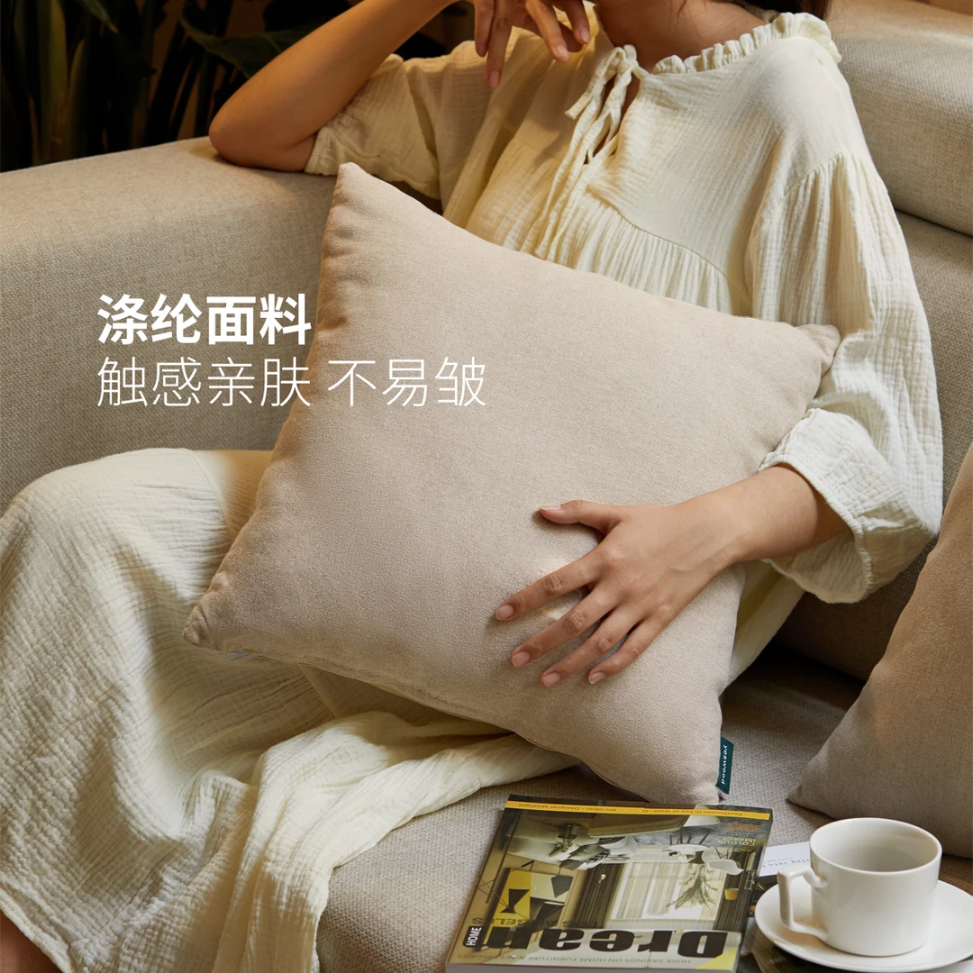 源氏木语【直播间】耐磨抱枕可拆洗布艺靠枕床头办公室护腰靠垫0001