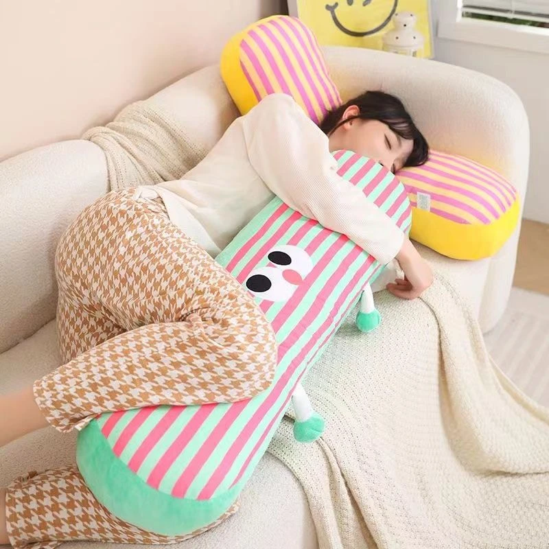 可爱长条枕头抱枕女生宿舍卧室睡觉床上夹腿侧睡创意靠垫枕头靠T9