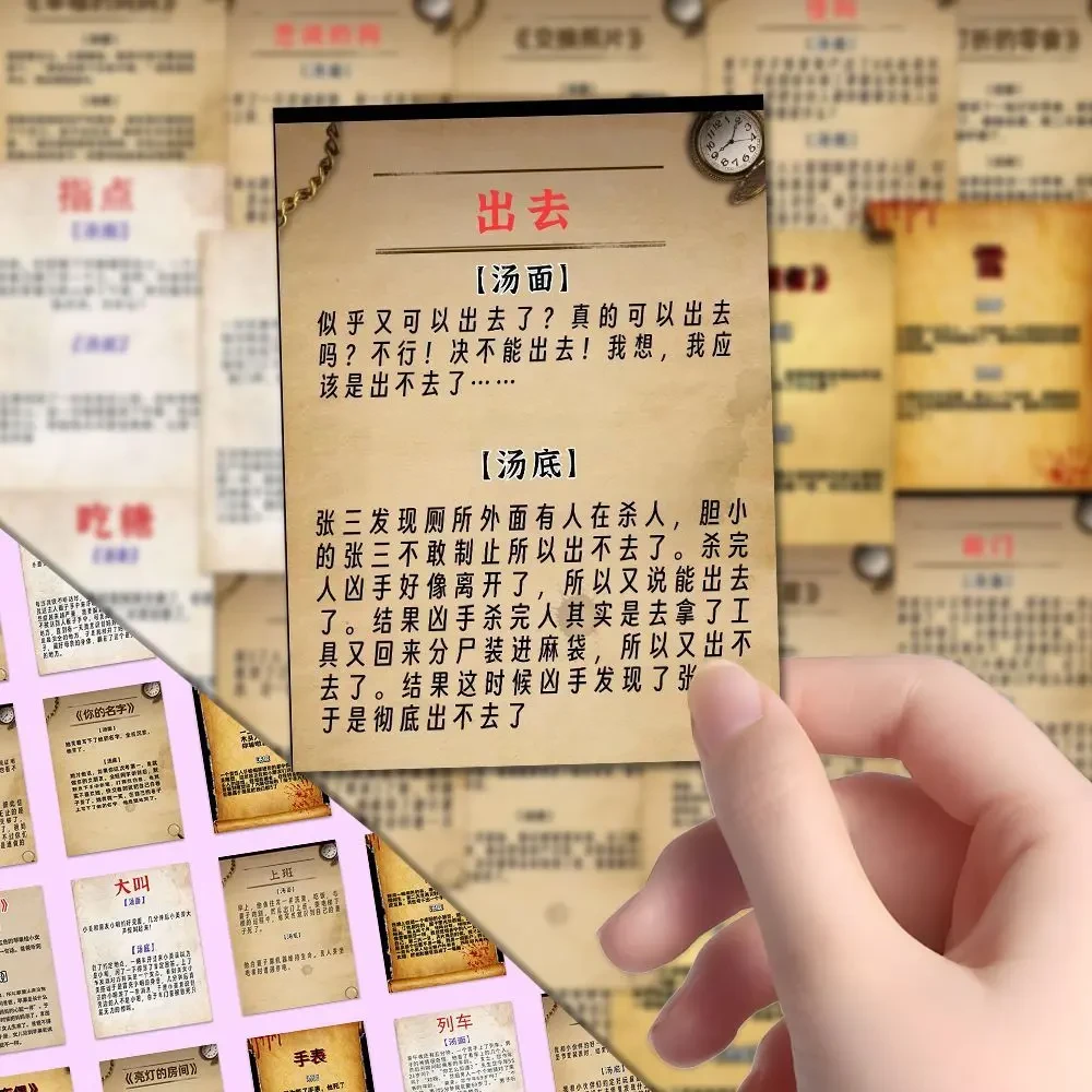 爆款海龟汤悬疑推理贴纸趣味惊悚故事个性装饰笔记手帐贴画XXK