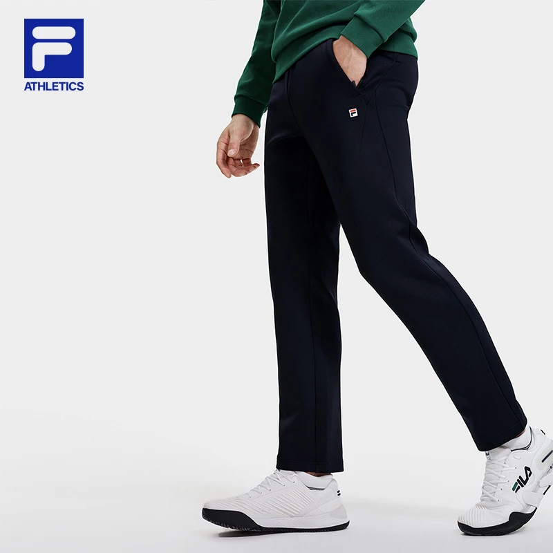Fila/斐乐男【网球系列高定款】秋冬修身直筒裤针织裤A11M313602F