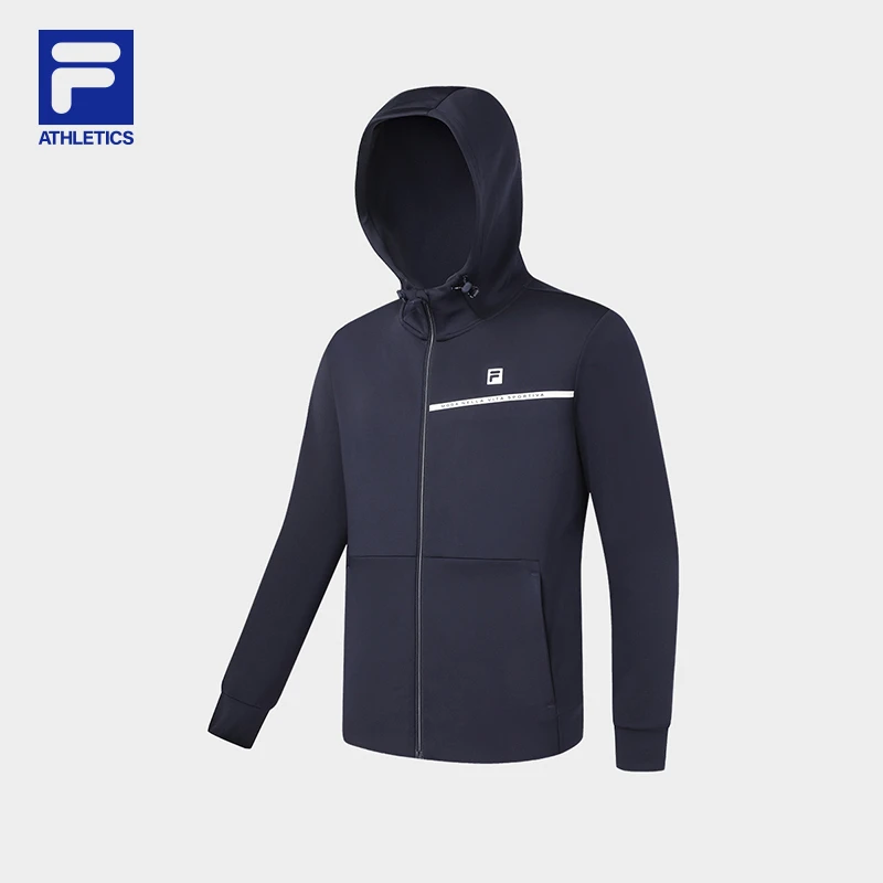 Fila/斐乐男子中空保暖弹力连帽运动透气舒适秋冬外套A61M541597A
