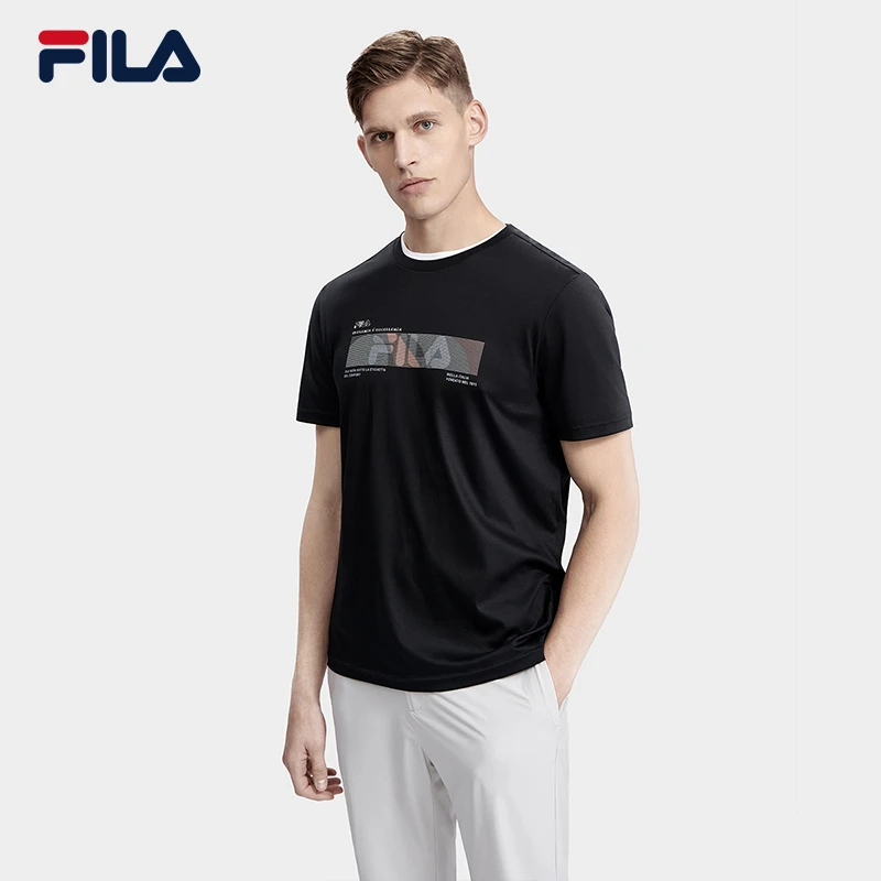 Fila/斐乐男士短袖丝柔棉亲肤T恤夏季简约舒适休闲T恤F61M427103A