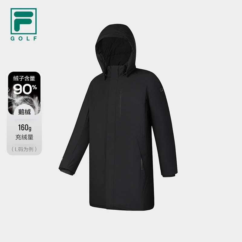 Fila/斐乐秋冬新款GOLF男子防风中长款羽绒服A11M445905F