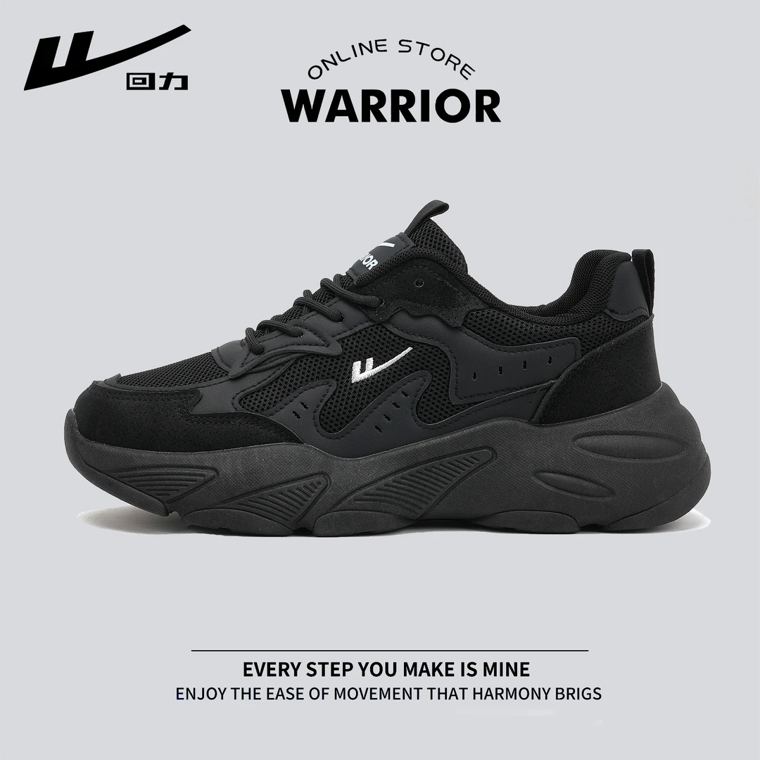 Warrior/回力男鞋老爹鞋秋季2025百搭透气休闲运动鞋户外网面鞋