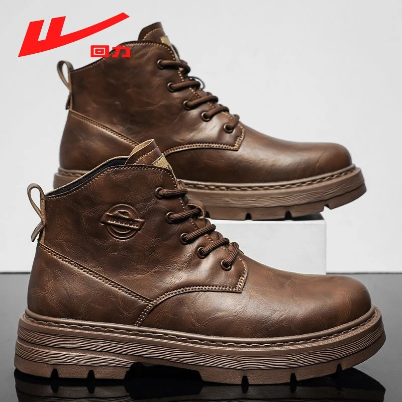 Warrior/回力大黄靴男款百搭冬季2025户外休闲马丁靴复古登山鞋