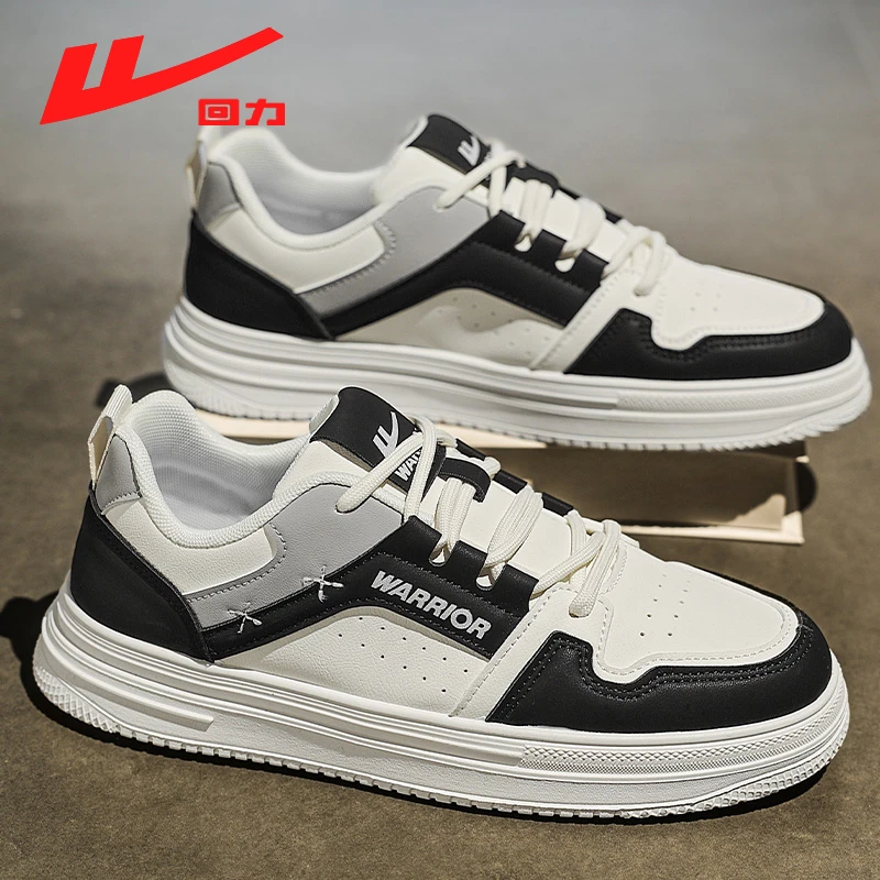 Warrior/回力小白鞋男款棉低帮休闲鞋冬季2025新款户外皮面板鞋