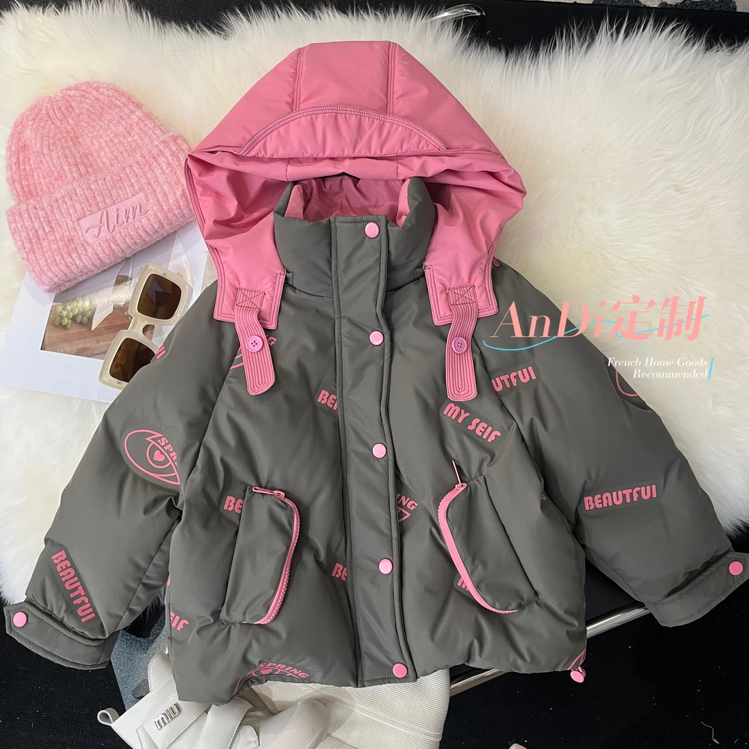 〖ANDI〗订制冬季中大童新款连帽设计感韩版羽绒服2031