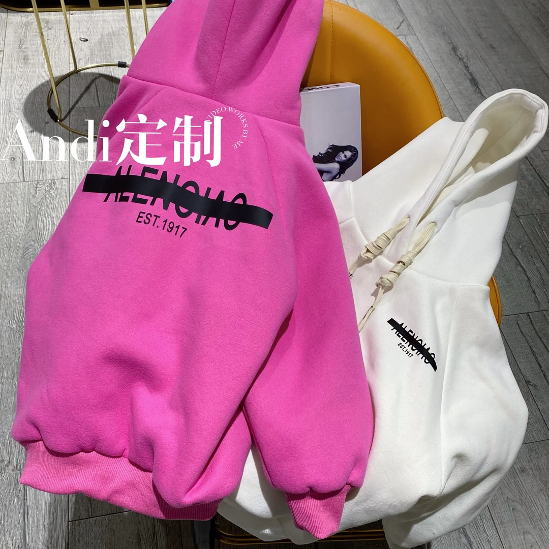 〖ANDI〗订制秋冬款中大童涂鸦加绒厚实连帽卫衣632