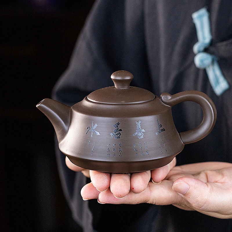 紫砂茶壶家用大容量吉祥壶纯手工泡茶壶功夫茶具单壶陶瓷泡茶神器