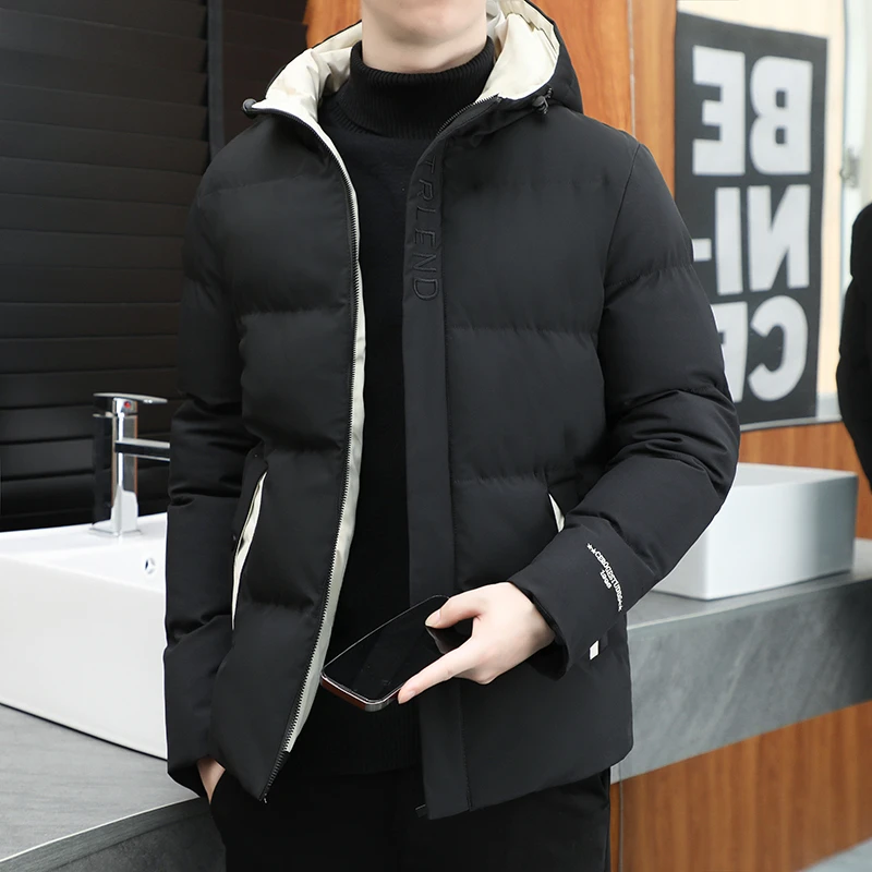 棉衣男冬季外套潮流连帽加厚保暖棉服中青年男装时尚休闲面包服