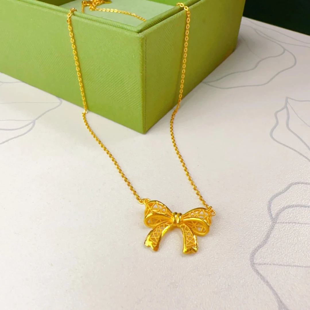足金 精工蝴蝶套链